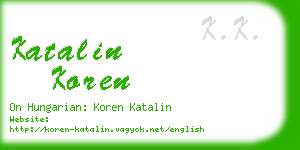 katalin koren business card